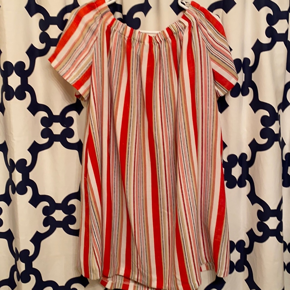 Pinstripe dress with pockets!